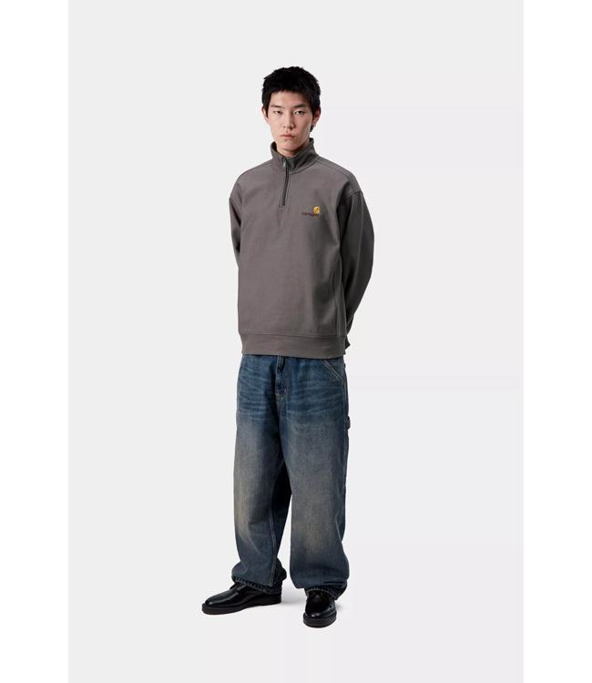 CARHARTT WIP Half Zip American Script Sweat - Porphyry