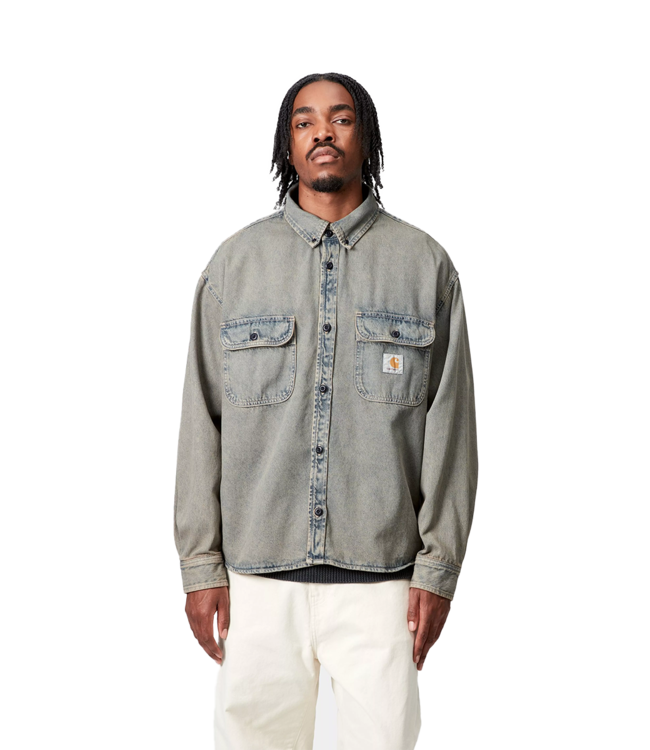 CARHARTT WIP Tigan Shirt Jac - Blue/Leather/Garment Dyed