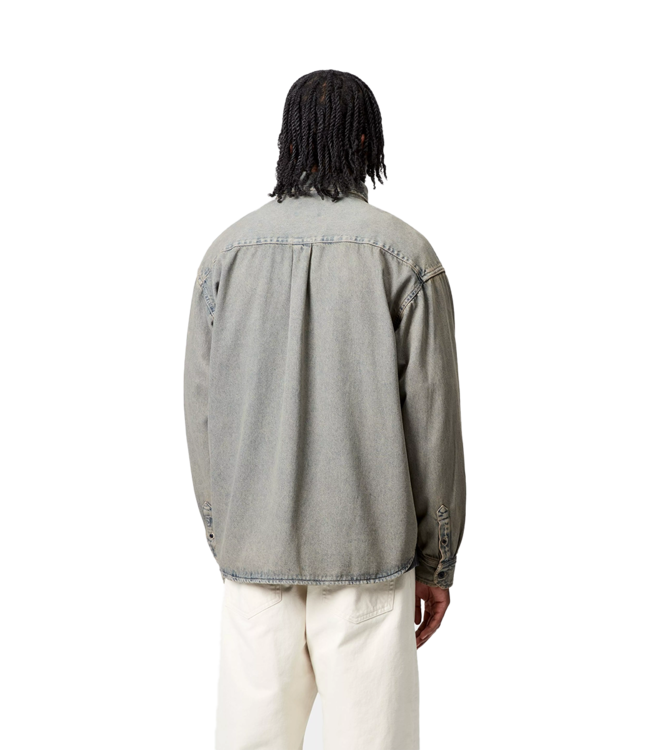 CARHARTT WIP Tigan Shirt Jac - Blue/Leather/Garment Dyed