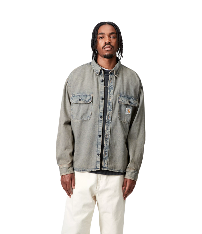 CARHARTT WIP Tigan Shirt Jac - Blue/Leather/Garment Dyed