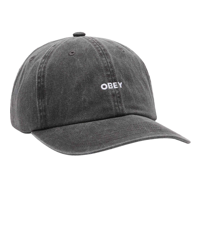 OBEY Pigment Bold 6 Panel Strapback - Pigment Black