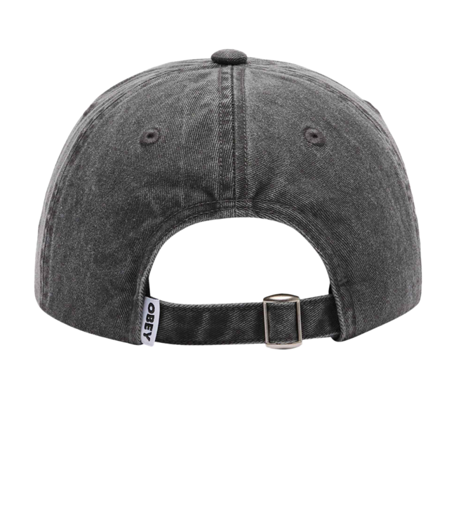 OBEY Pigment Bold 6 Panel Strapback - Pigment Black