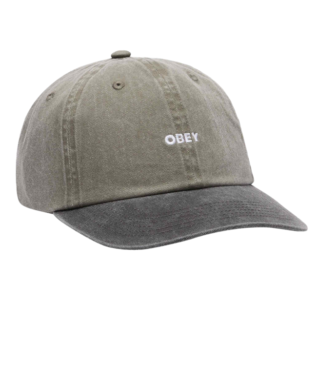 OBEY Pigment Bold 6 Panel Strapback - Pigment Olive Multi