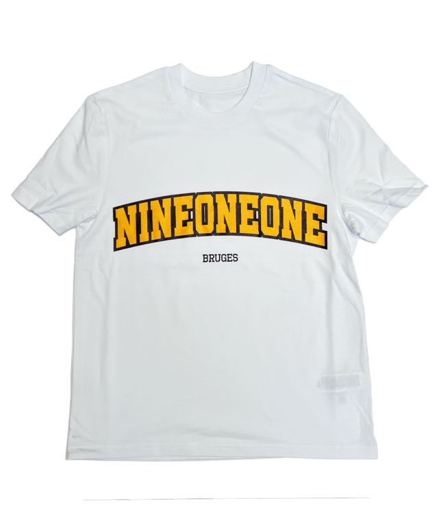 NINE ONE ONE University Tee - White