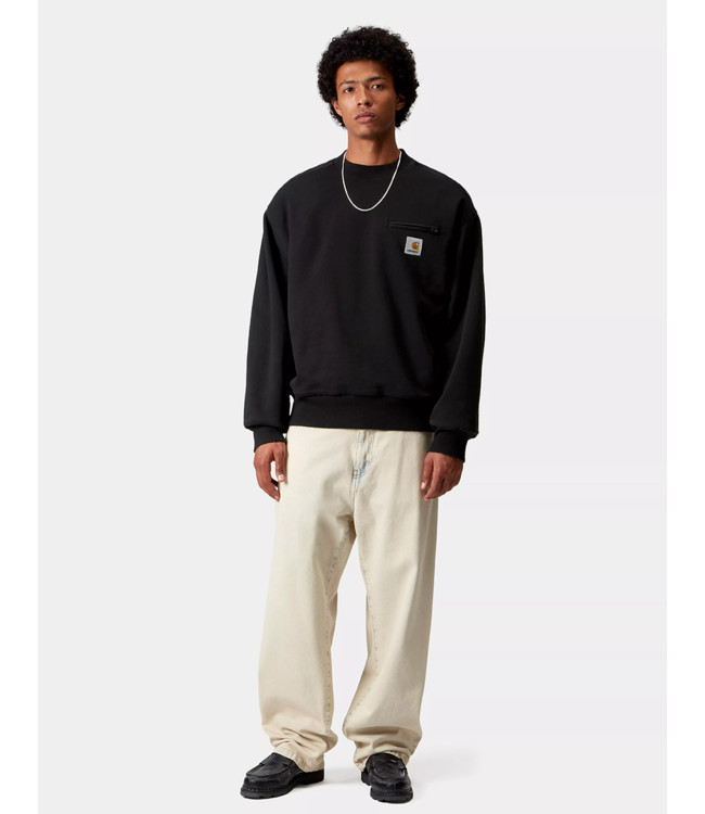 CARHARTT WIP Detroit Sweat - Black/Stone Washed