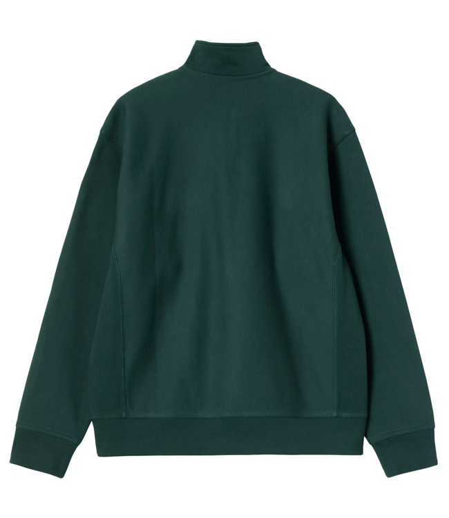 CARHARTT WIP Half Zip American Script Sweat - Dark Fir
