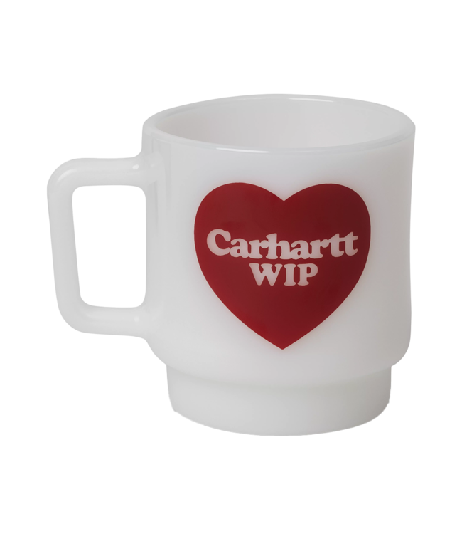 CARHARTT WIP Heart Glass Mug - White
