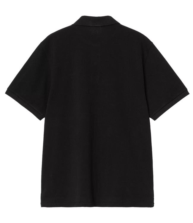 CARHARTT WIP S/S Carhartt Script Polo - Black/White