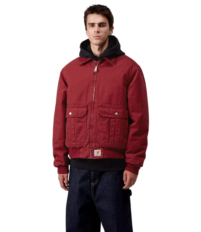 CARHARTT WIP Stanton Jacket - Scarlet/Stone Washed