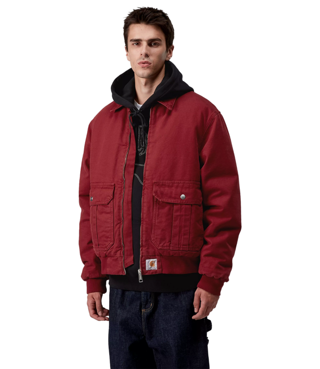 CARHARTT WIP Stanton Jacket - Scarlet/Stone Washed