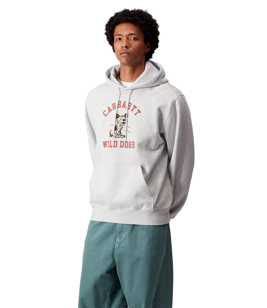 CARHARTT WIP Hooded Wild Dog Sweat - Ash Heather