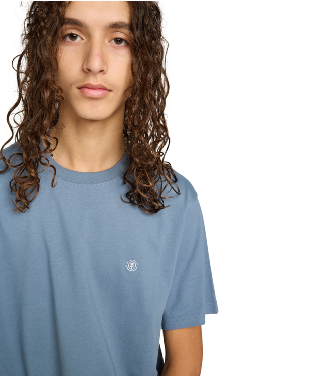 ELEMENT Icon Embroidery Ss Tee - Blue Mirage