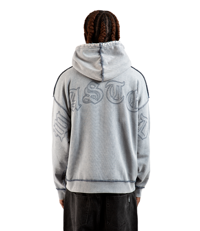 WASTED PARIS Kingdom Curve Faded Zip Hoodie - Faded Navy