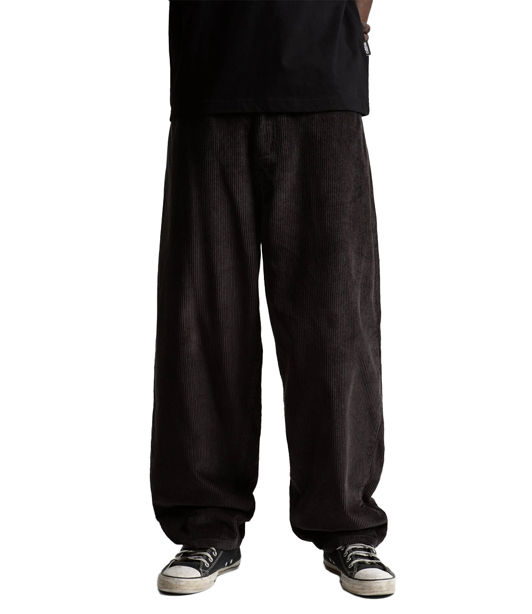 WASTED PARIS Corduroy Casper Pant - Charcoal