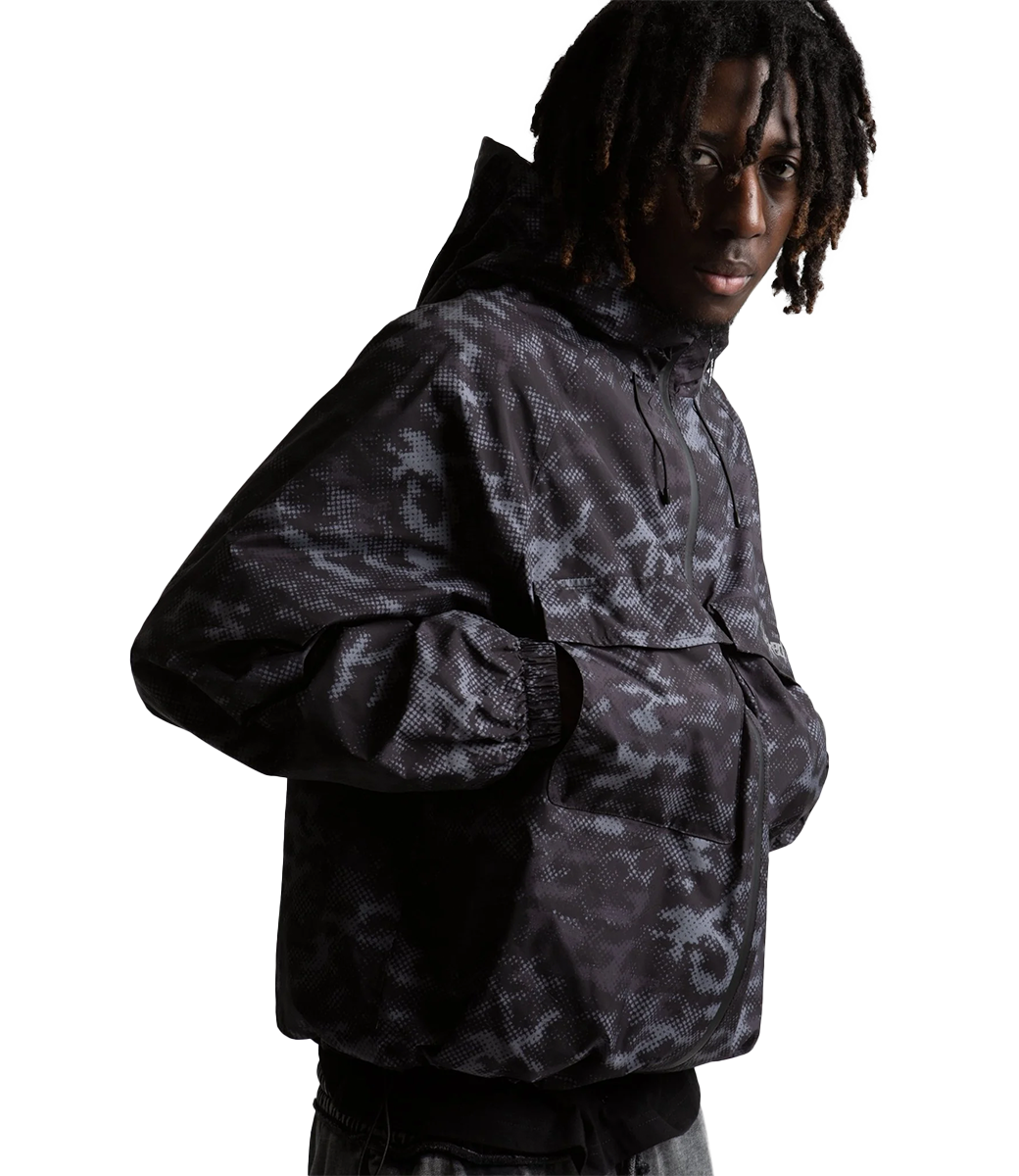 WASTED PARIS Digicamo Windbreaker - Camo Black