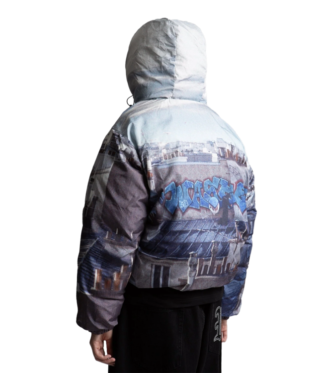WASTED PARIS Elevation Puffer Jacket - Black/Multi