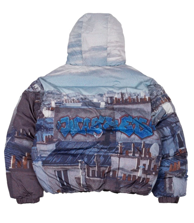 WASTED PARIS Elevation Puffer Jacket - Black/Multi