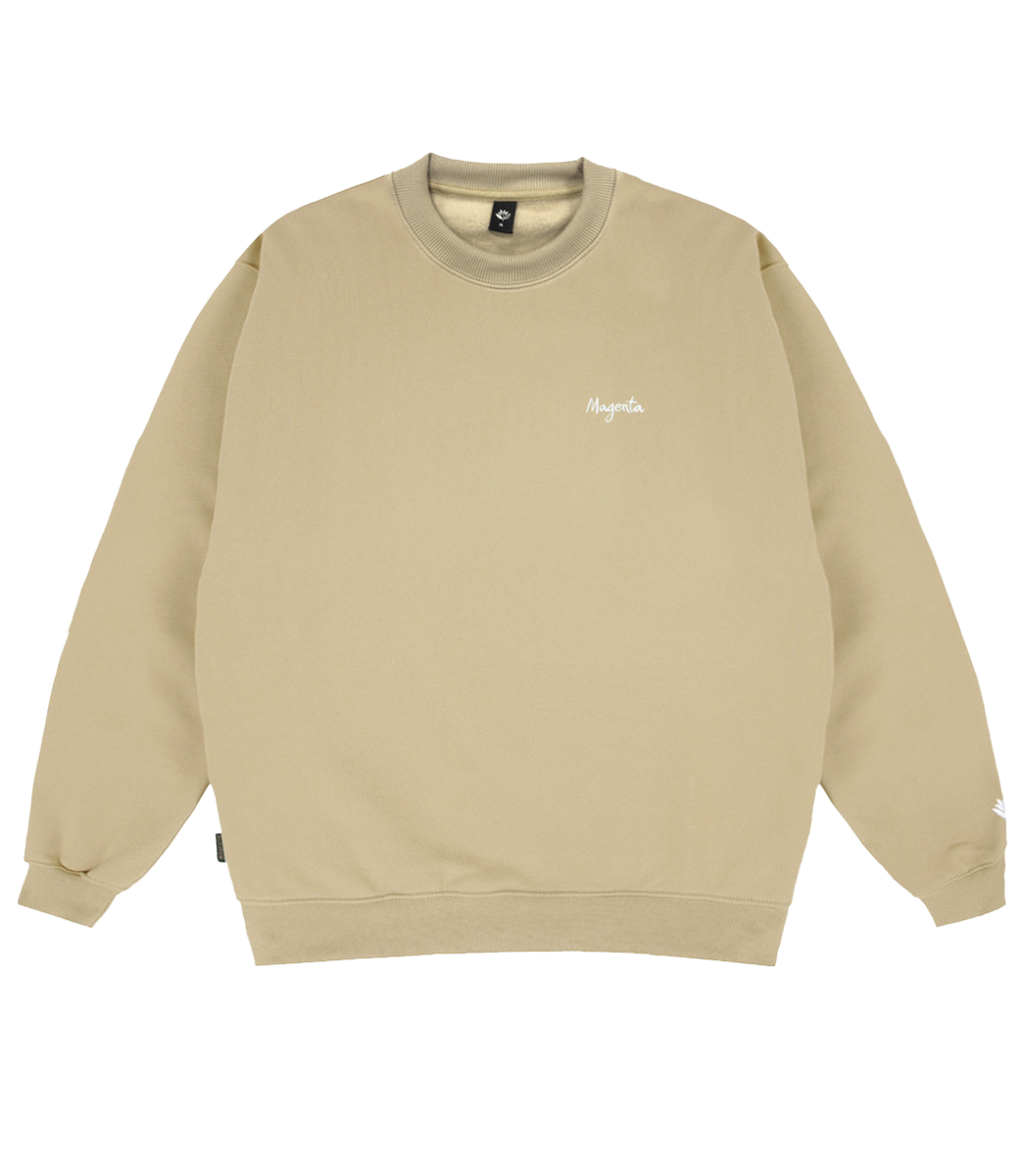 MAGENTA Script Crewneck - Beige