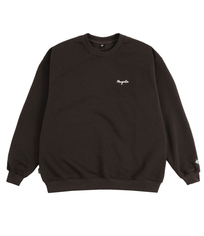 MAGENTA Script Crewneck - Chocolate