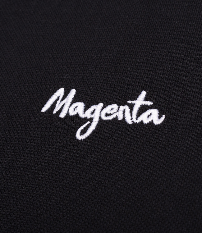 MAGENTA Script Piqué Tee - Black