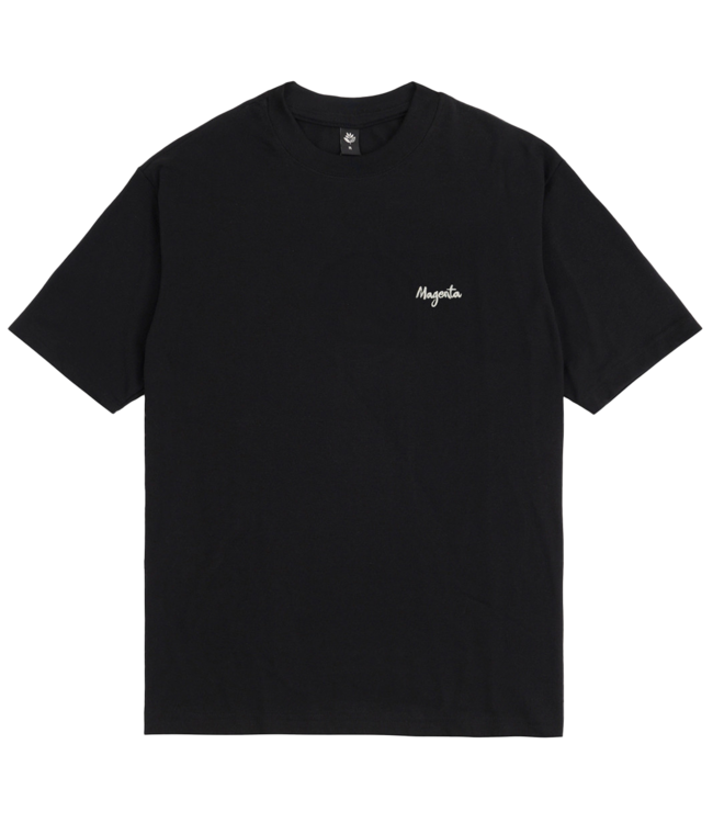 MAGENTA Script Piqué Tee - Black