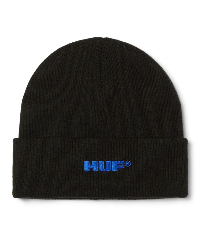 HUF All Caps Cuff Beanie - Black
