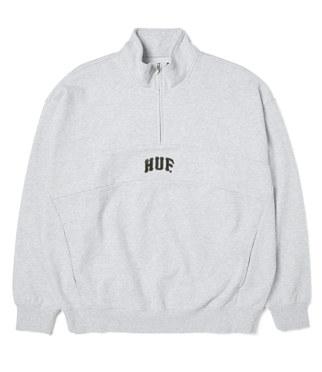 HUF Arch Enzyme 1/4 Zip Fleece - Heather Grey