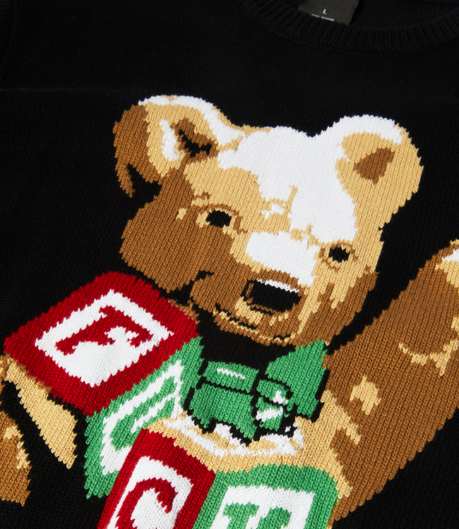 HUF Gift Bear Intarsia Sweater - Black