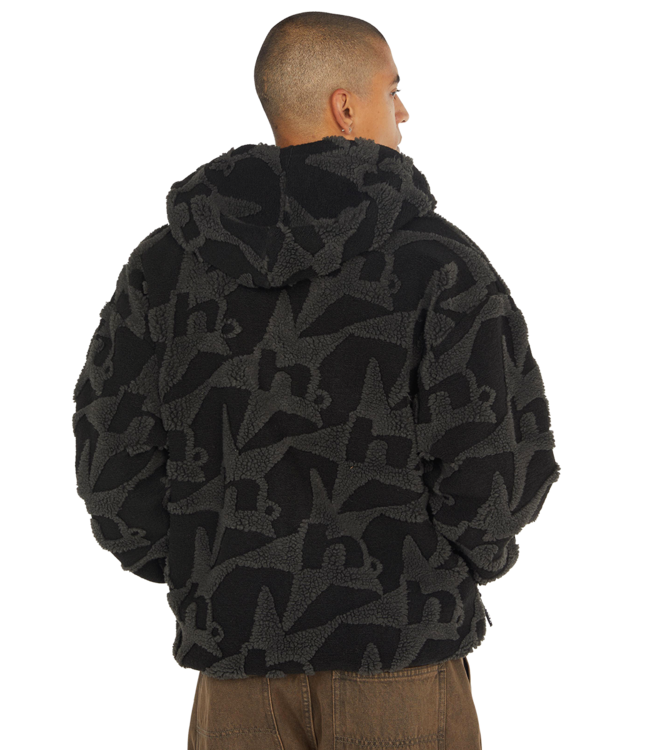 HUF H Star Repeat High Pile Jacket - Black