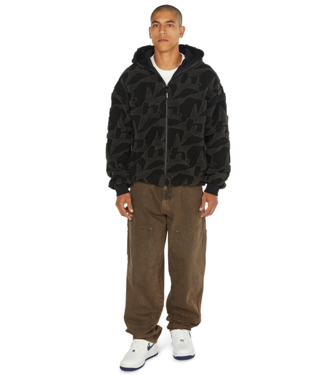 HUF H Star Repeat High Pile Jacket - Black