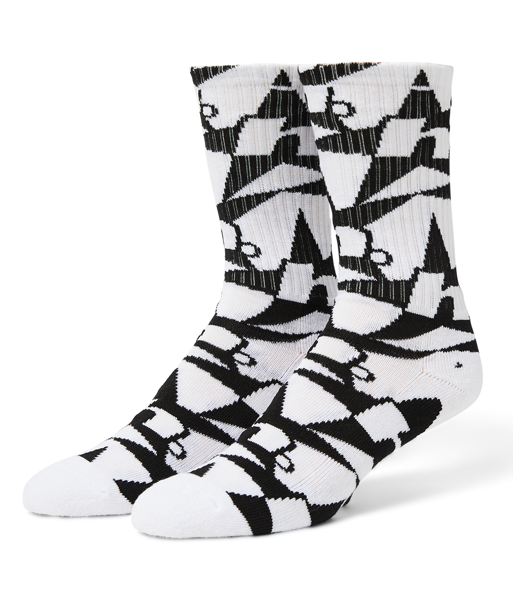 HUF H Star Repeat Sock - White