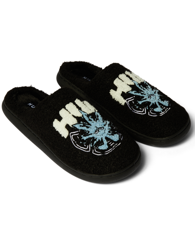 HUF Snow Angel Fuzzy Slipper - Black
