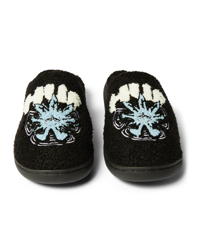 HUF Snow Angel Fuzzy Slipper - Black