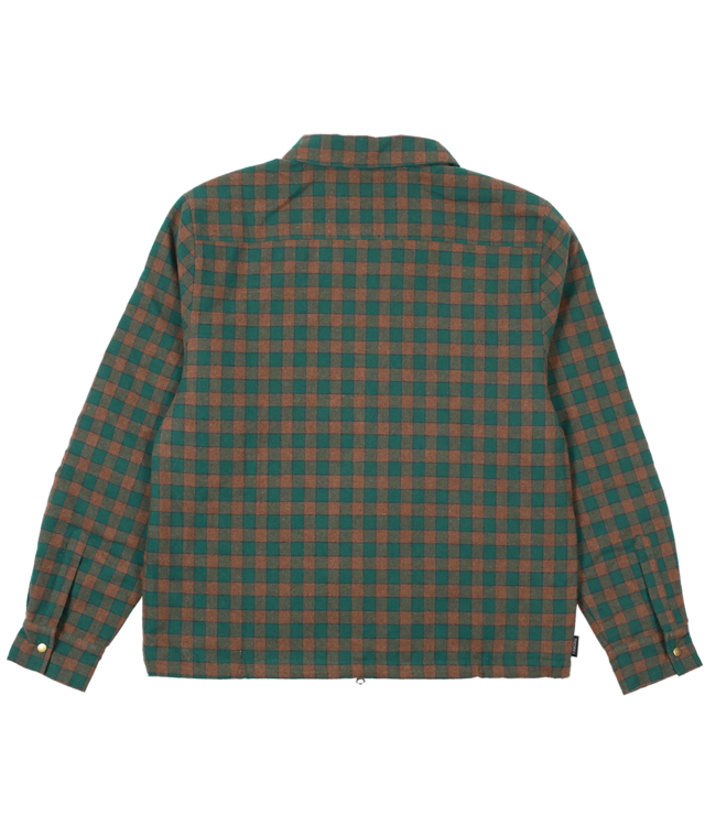 THEORIES Lantern Quilted Flannel Jacket - Green
