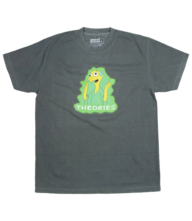 THEORIES Healthy Green Glow Garment Dyed Tee - Washed Black