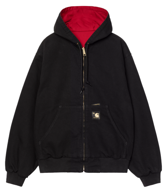CARHARTT WIP OG Active Jacket 50th Anniversary Edition Canvas - Black / Red