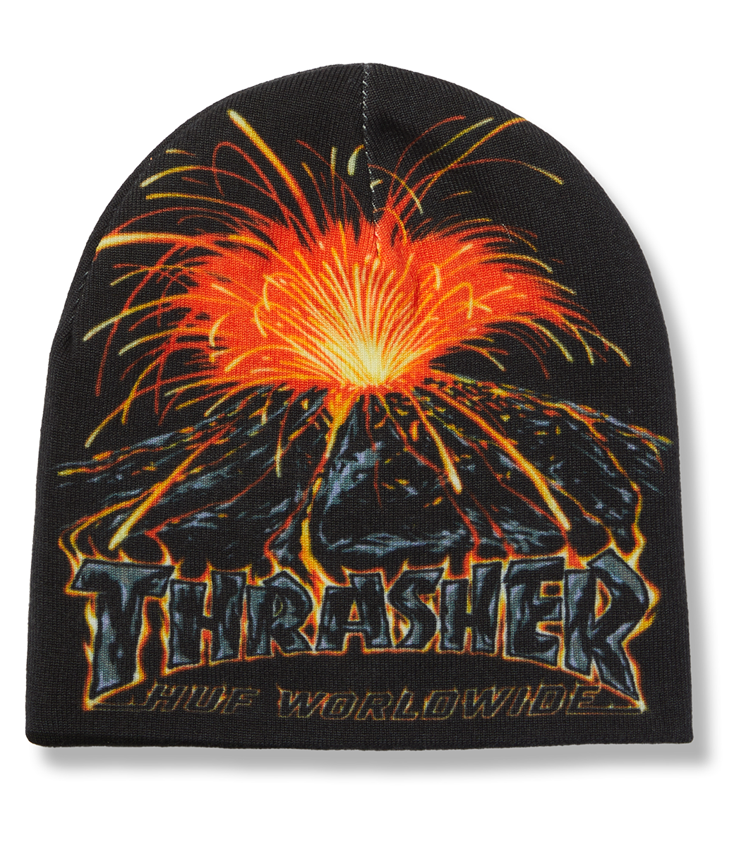 HUF Meltdown Reversible Beanie - Black