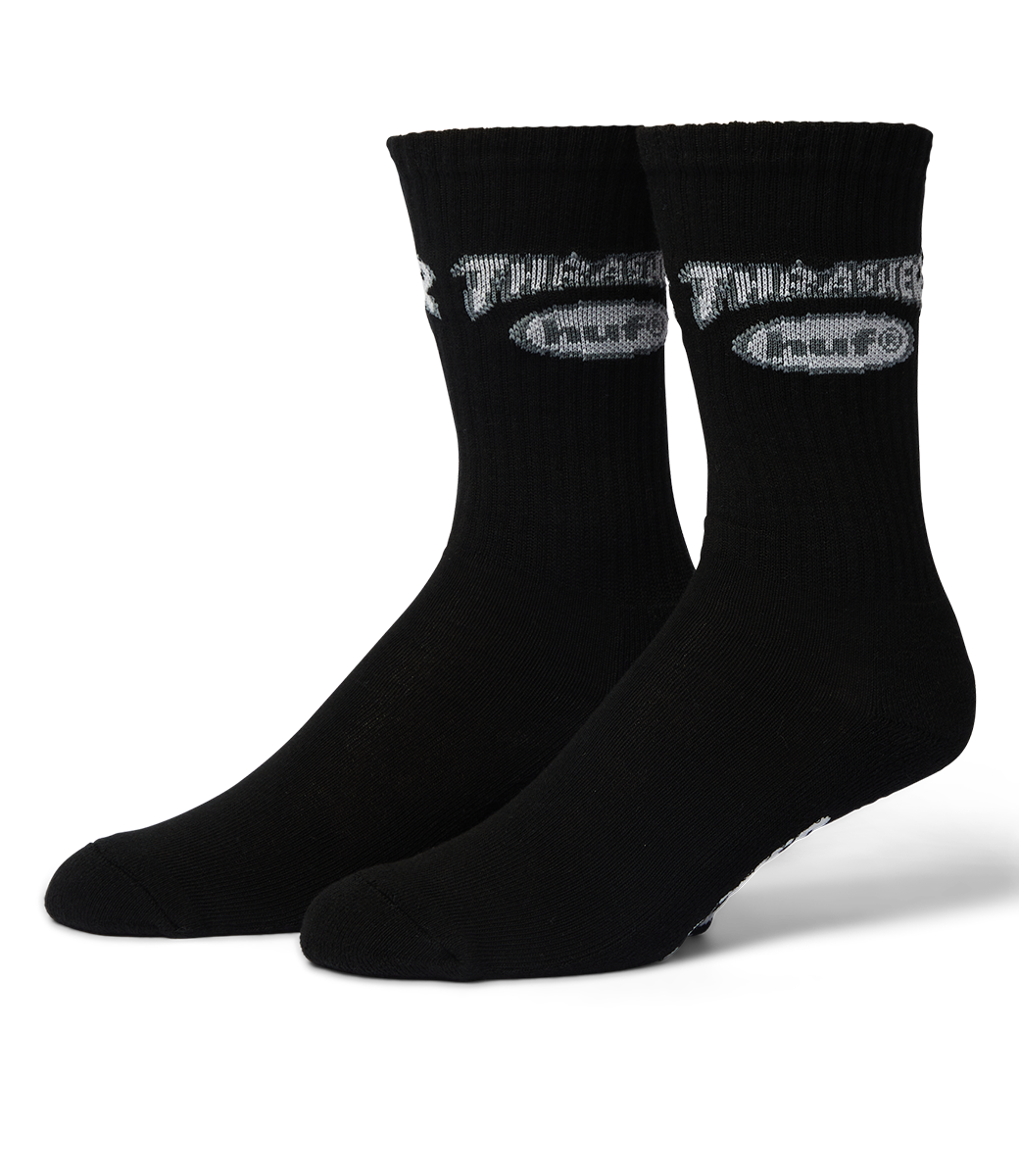 HUF Huf X Thrasher Logo Sock - Black