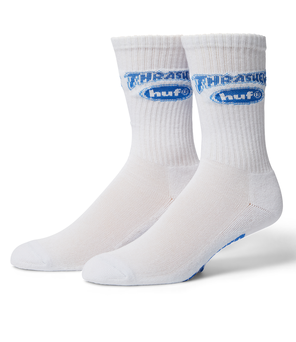 HUF Huf X Thrasher Logo Sock - White