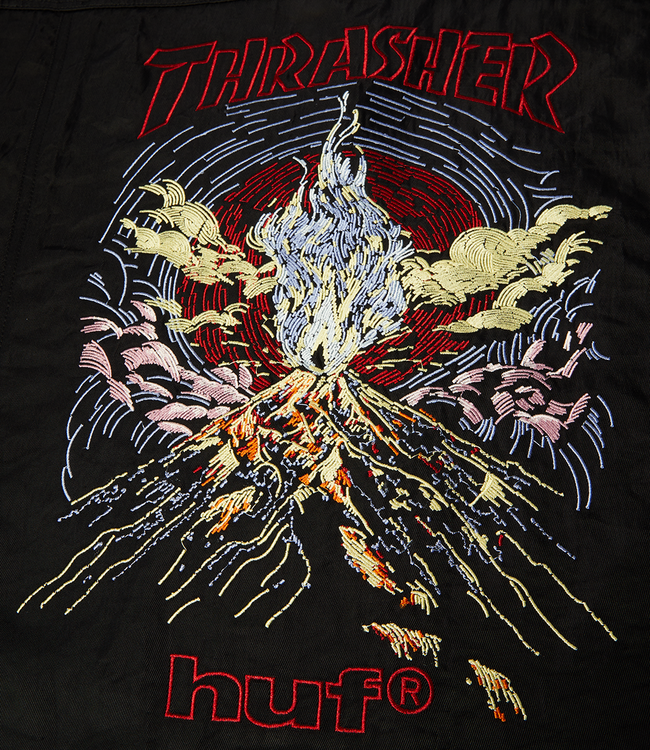 HUF Huf X Thrasher Trucker Jacket - Black