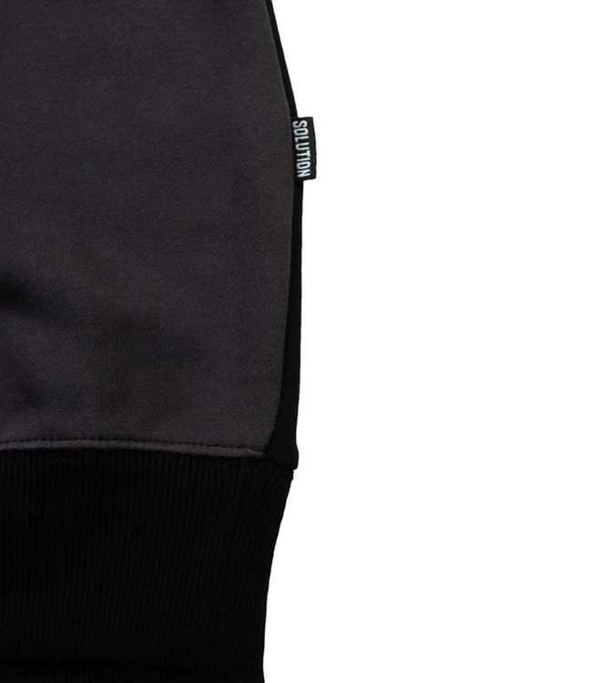 SOUR Sour Collar Quarter Zip - Black/Grey