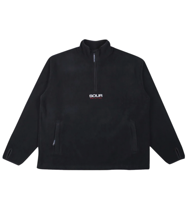 SOUR Sour Half Zip Micro Fleece - Black