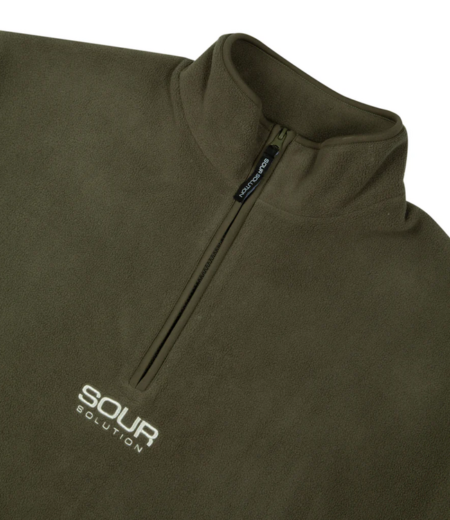 SOUR Sour Half Zip Micro Fleece - Olive