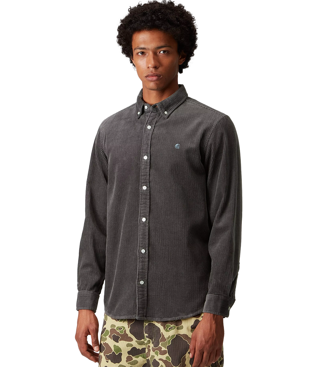 CARHARTT WIP L/S Madison Cord Shirt - Graphite/Graphite