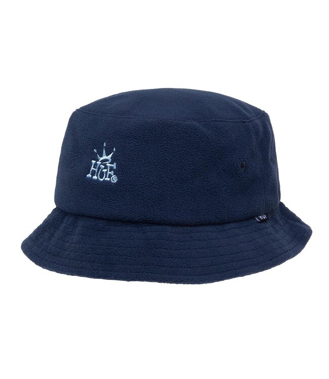 HUF Crown Polar Fleece Bucket Hat - Navy