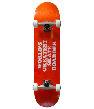 SKATE MENTAL Worlds Greatest Skateboarder Complete Orange - 7.5