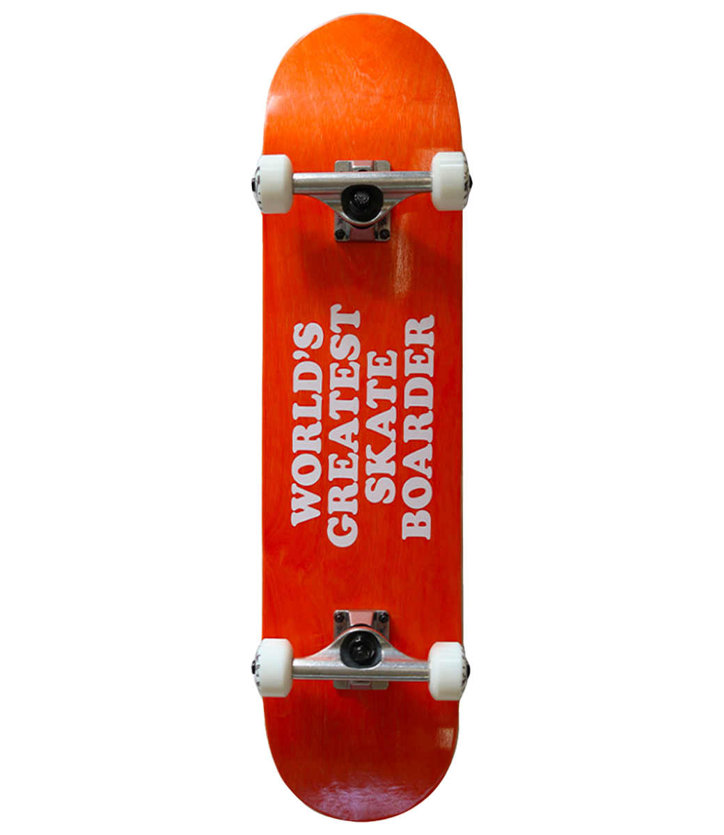 SKATE MENTAL Worlds Greatest Skateboarder Complete Orange - 7.5