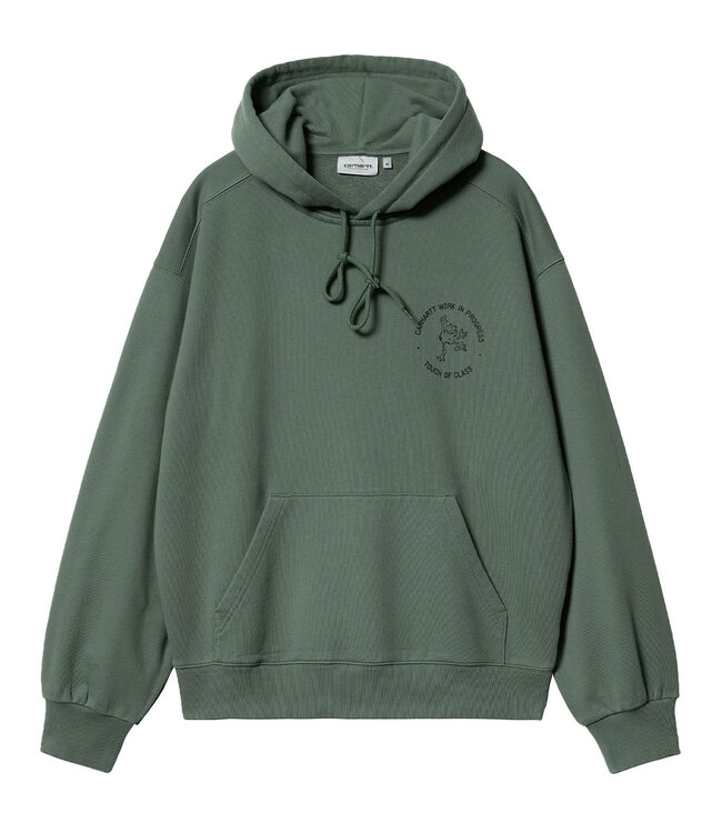 CARHARTT WIP Hooded Stamp Sweat - Duck Green/Black/Stone Washed