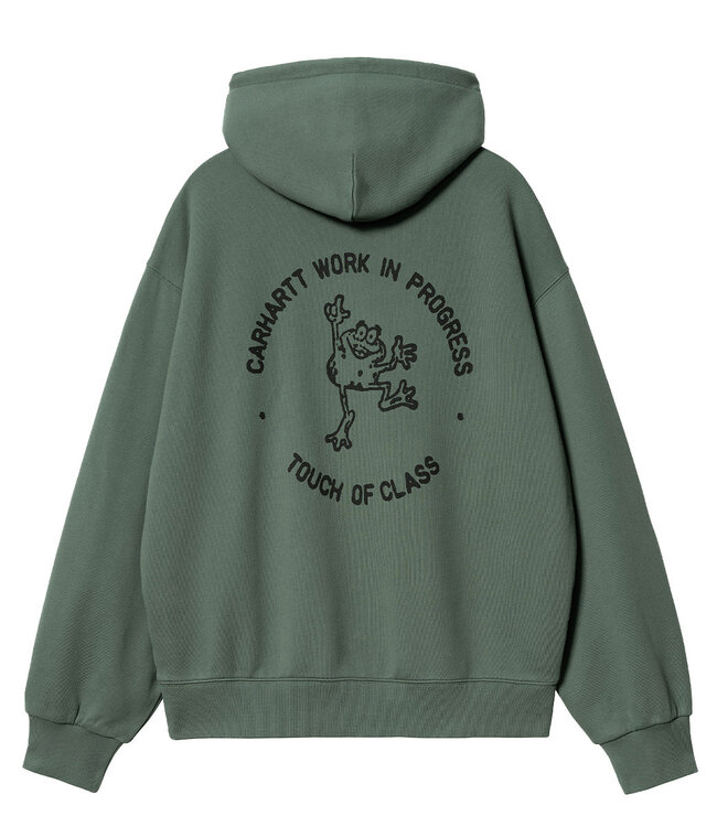 CARHARTT WIP Hooded Stamp Sweat - Duck Green/Black/Stone Washed