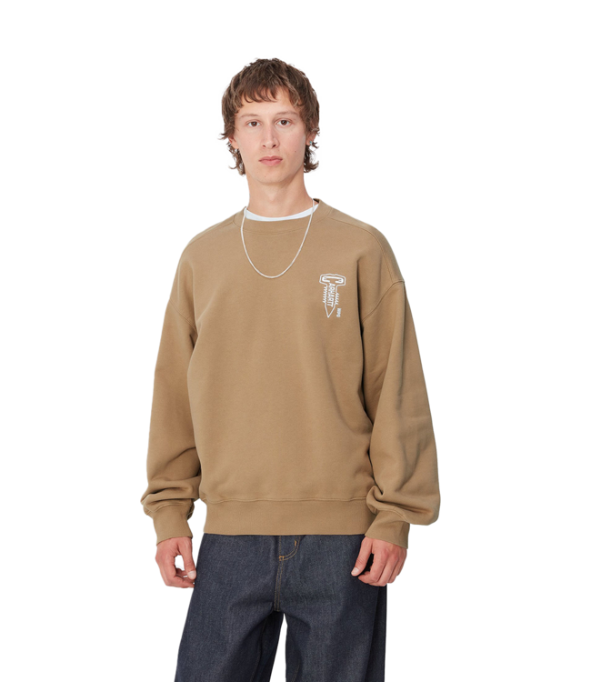 CARHARTT WIP Cross Screw Sweater - Peanut/White